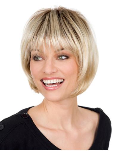 Straight Chin Length 10 Inches Amazing Monofilament Wigs