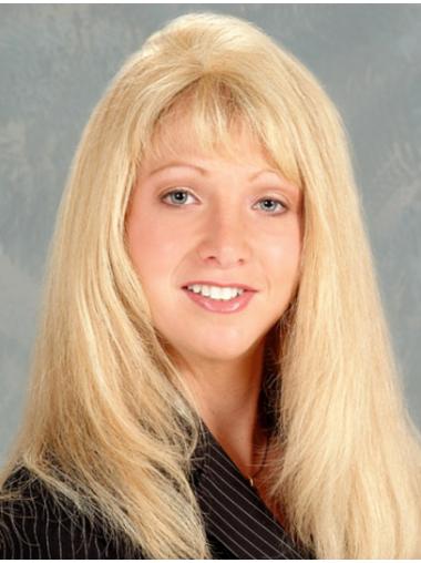 Blonde Synthetic Sassy Long Monofilament Wigs