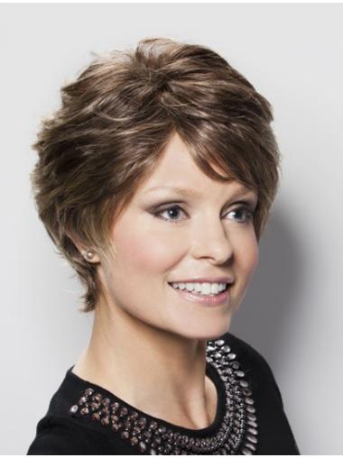 7" Layered Wavy Sassy Online Human Hair Wigs