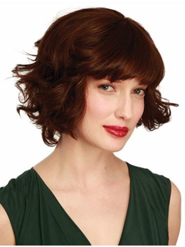 Ideal 10" Brown Bob Human Hair Wigs