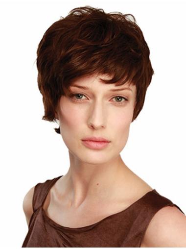 Style Brown Boycuts Lace Front Human Hair Short
