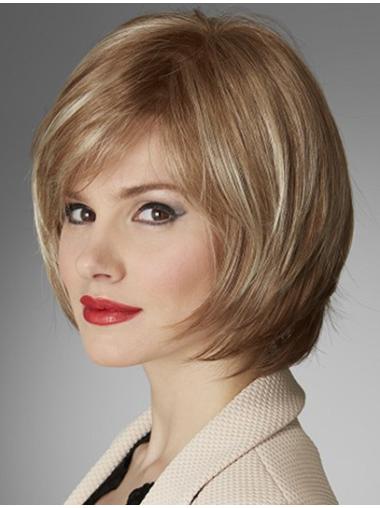 Straight Chin Length 10 Inches Style Monofilament Wigs