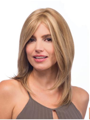 Best Natural Looking Wigs 100% Hand-Tied Layered Shoulder Length Modern