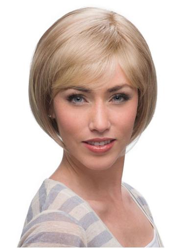 Straight Chin Length 10 Inches Popular Monofilament Wigs