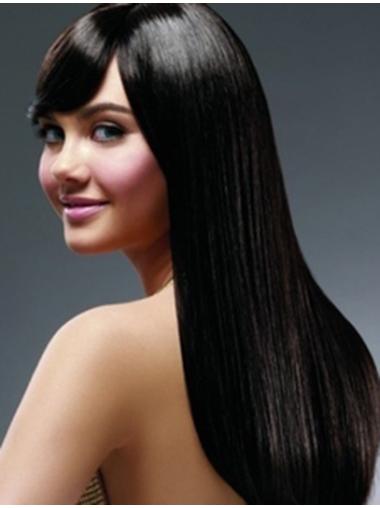 Straight Long 22" Perfect Wigs That Look Natural Black Wig