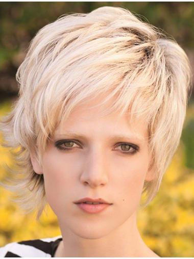 8 Inches Synthetic Layered Short Synthetic Capless Wigs