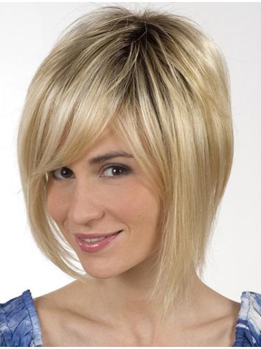 Blonde Chin Length Synthetic Monofilament Wig Sale