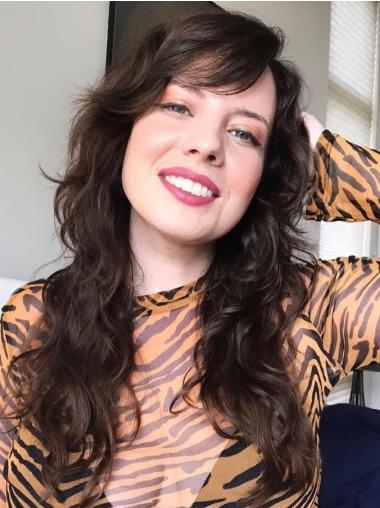 Black Long Wig 20" Lace Front Layered Synthetic Wigs