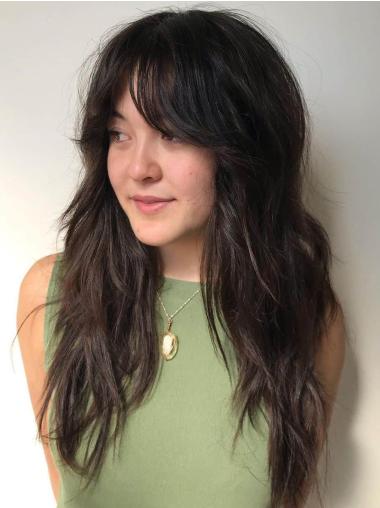 Wigs Long Curly Hair 22" Lace Front Layered Wigs