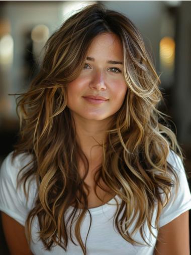 Long Hair Wigs For Sale Wavy Monofilament Ombre/2 tone Layered Wigs