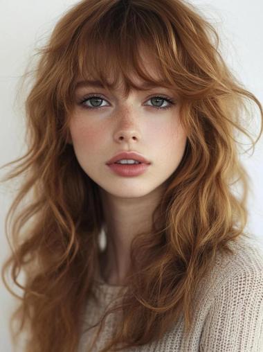 Long Hair Wigs That Look Real 16" Lace Front Wavy Wigs