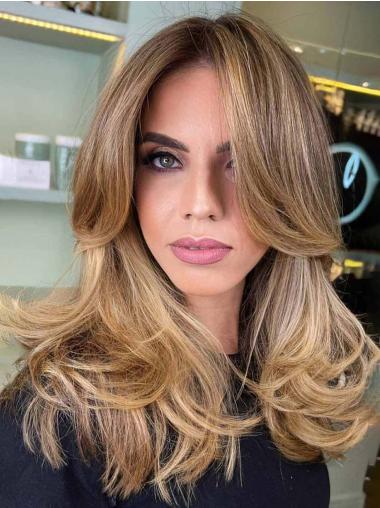 Long Length Wigs Blonde Wavy 18" Layered Wigs