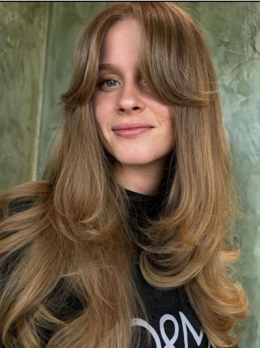 Very Long Human Hair Wigs Layered Monofilament 22" Wigs