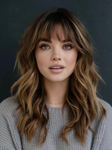 Wigs With Long Bangs 16" Ombre/2 tone Lace Front Wigs