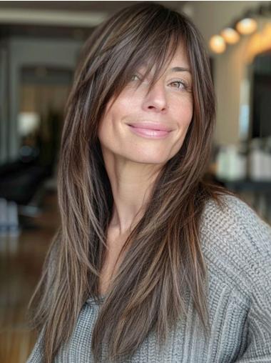 Long Straight Wigs Synthetic 20" Monofilament Wigs