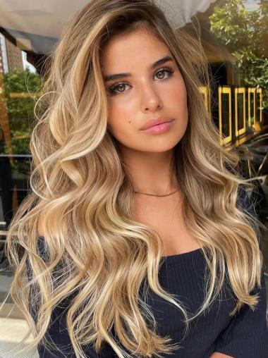 Extra Long Blonde Wig Synthetic Monofilament 22" Wigs
