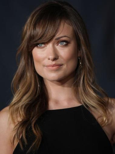 Long Brown Hair Wig Lace Front 18" Wavy Wigs