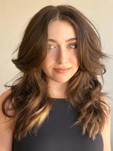 Long Wig Wavy Synthetic Layered Lace Front Wigs