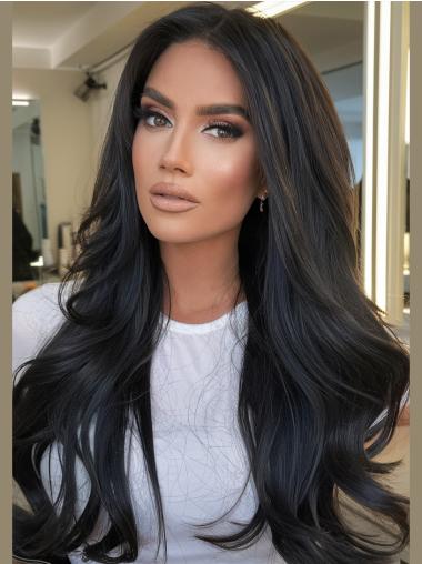 Wigs Long Black Hair 22" Monofilament Synthetic Wigs
