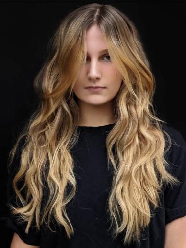 Extra Long Wig Wavy Synthetic Layered Monofilament Wigs