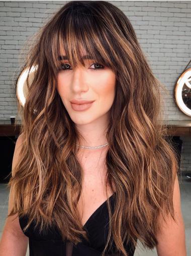 Long Wavy Wigs For Sale Remy Human Hair 22" Monofilament Wigs