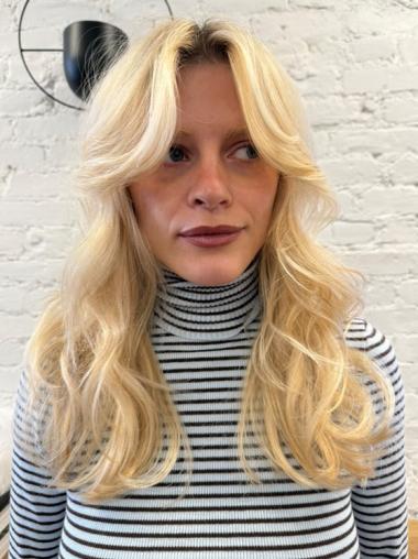 Long Hair Wigs For Sale Wavy Remy Human Hair Layered Monofilament Wigs