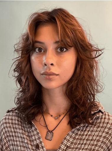 Long Curly Wigs 16" Monofilament Remy Human Hair Wigs