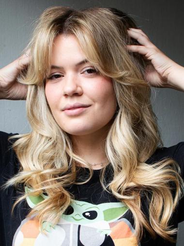 Long Hair Wigs That Look Real Monofilament Blonde 18" Remy Human Hair Wigs