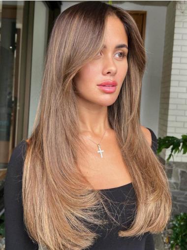 Long Straight Wigs 20" Lace Front Synthetic Wigs