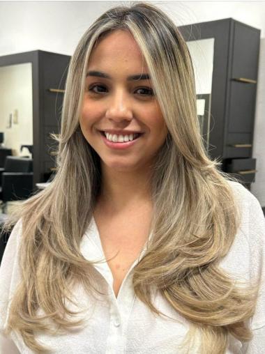 Long Straight Wig 20" Lace Front Synthetic Wigs