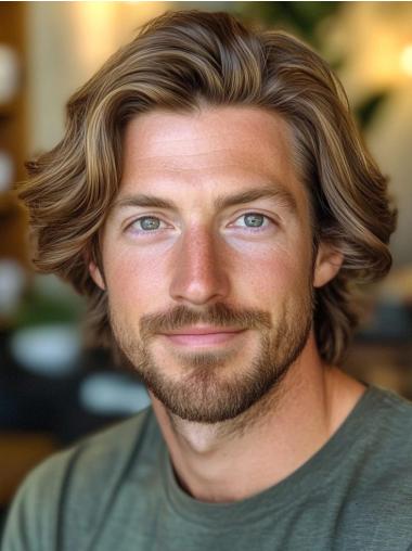 Blonde Male Wig Lace Front Wavy Layered 8" Wigs