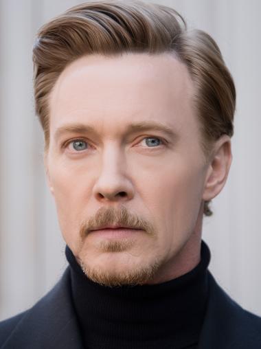 Wigs For Old Men Monofilament Straight Brown Cropped Wigs