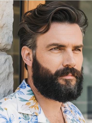 Mens Lacefront Wig Layered 4" Wavy Synthetic Wigs