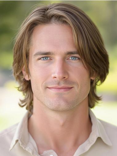 Male Wigs That Look Real Layered Blonde Straight Synthetic Wigs
