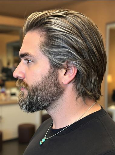 Real Wig For Men Layered 10" Straight Ombre Tone Chin Length Wigs