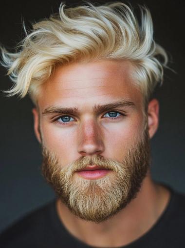 Realistic Wigs For Men 4" Lace Front Wavy Boycuts Wigs