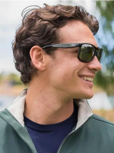 Professional Wigs For Men 4" Cropped Boycuts Monofilament Brown Wigs