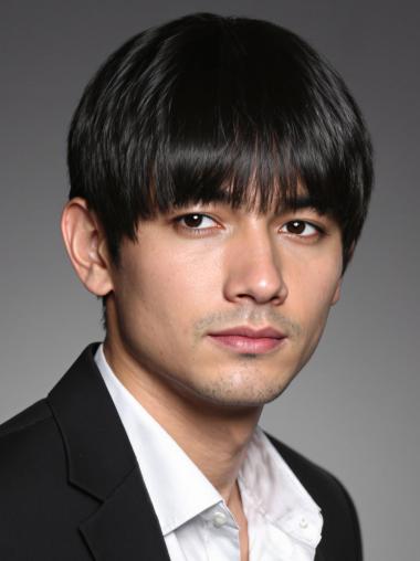 Mens Wigs That Look Real 6" Lace Front Straight With Bangs Wigs