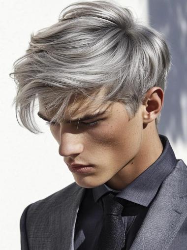 Man's Wig Synthetic Short Lace Front Wavy Wigs