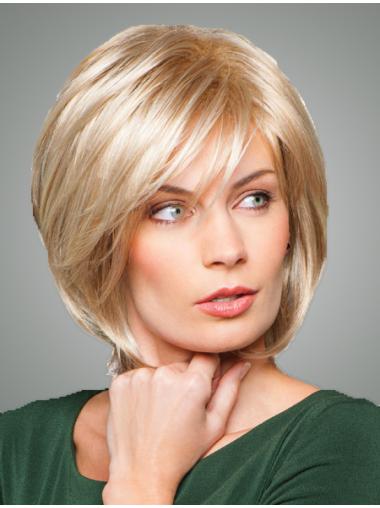 Flexibility 10 Inches Chin Length Straight Wigs Blonde Bob
