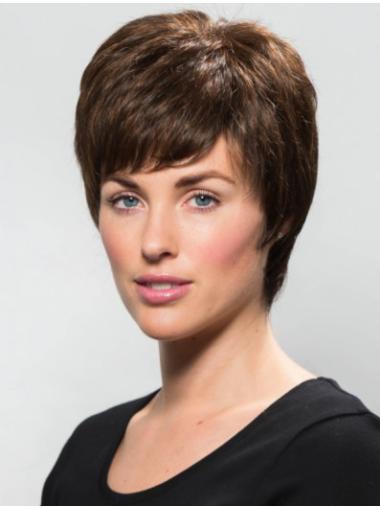 Monofilament Layered Comfortable Short Lace No Glue Wigs