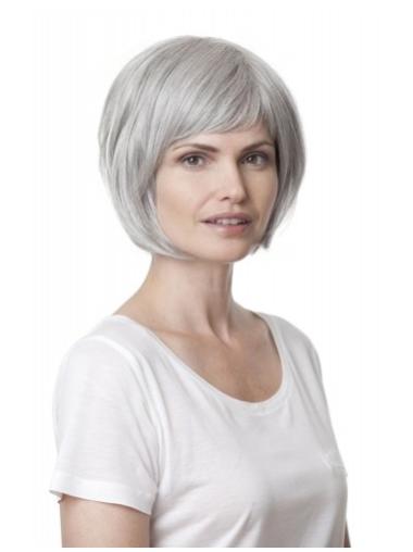 Incredible Synthetic Straight 10 Inches Women Grey Wigs