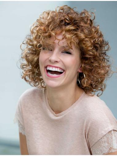 Synthetic Auburn Affordable Classic Curly Synthetic Lace Wigs