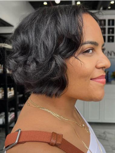 Short Hair Wigs African American Lace Front Black Remy Human Hair Wigs