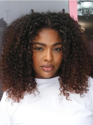 Medium Length Wigs African American Kinky Shoulder Length Layered Wigs