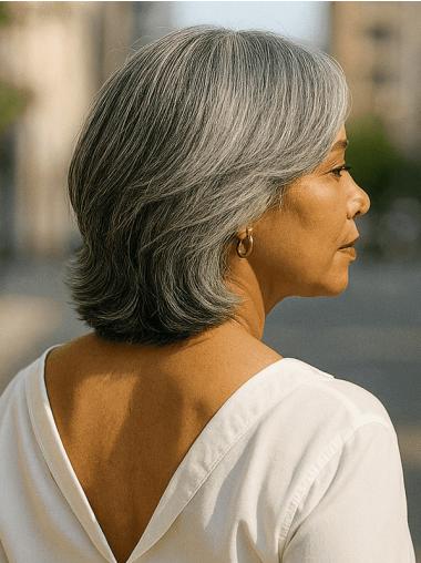 African American Wig Styles Salt and Pepper 12" Lace Front Wigs