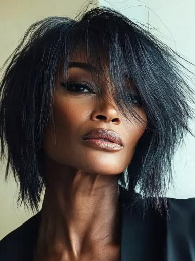 Wigs For African Americans Black 10" Lace Front Wigs