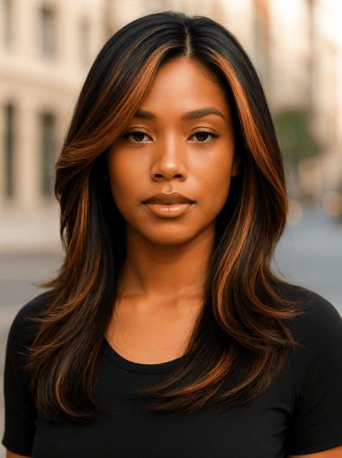 African American Wigs For Sale Ombre tone Wavy Lace Front Wigs