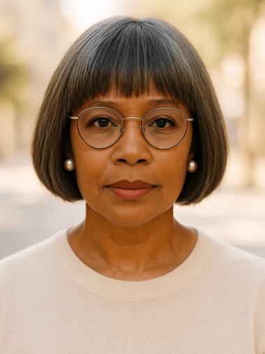 Grey Wigs For African American Monofilament 8" Straight Wigs