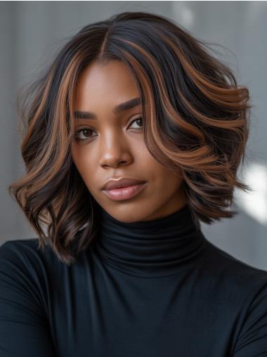African American Layered Bob Wigs Monofilament Ombre tone 10" Wigs